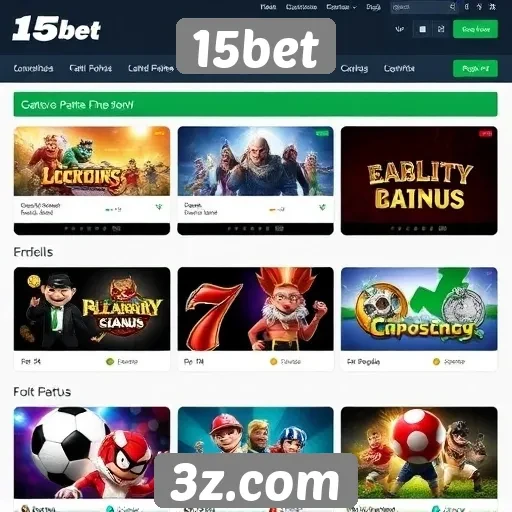 15bet novas opções de jogos disponíveis no site