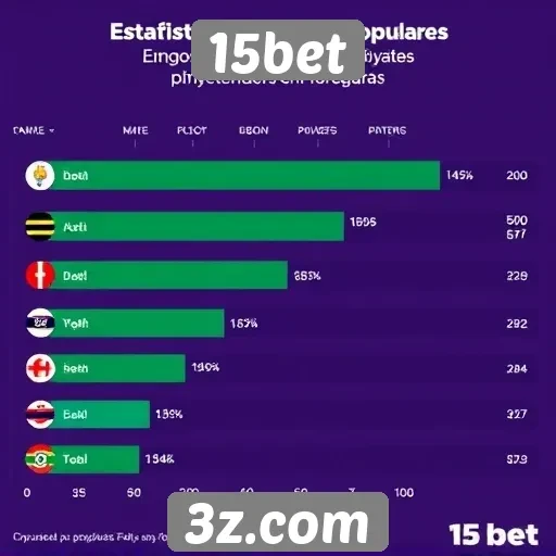 Estatísticas de jogos populares no 15bet